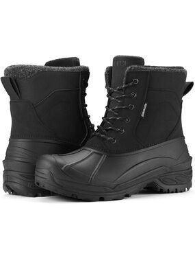 Suedi Black Waterproof Winter Boots - Insulated Snow Boots